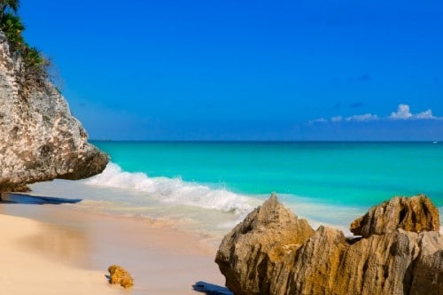 Tulum beach near Cancun Mexico