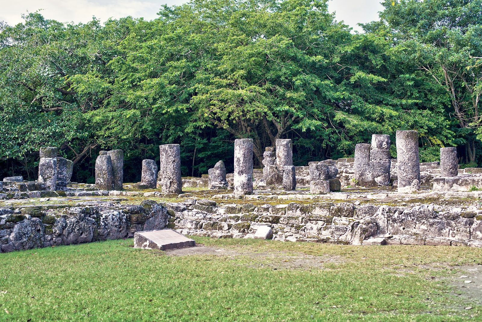 Mayan Ruins in San Gervasio,Cozumel, Mexico.The Palace Structure.
